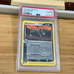 2003 Pokemon Ex Dragon 34 Houndoom PSA 10 Gem MT - Image 2