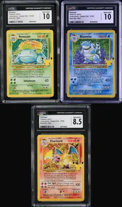 Pokemon Celebrations Base Set Charizard Blastoise Venusaur PSA CGC 8.5 10 Set - Image 1