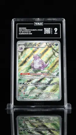 TAG 9 2023 POKEMON MEW EN-151 ILLUSTRATION RARE #174 NIDOKING PSA - Image 1