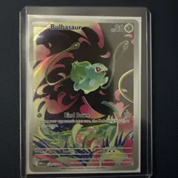 Stamped Bulbasaur 133/132 'Mega Evolutions' Illustration Rare Pokemon TCG NM - Image 1