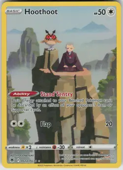 Pokemon Hoothoot TG12/TG30 SWSH10: Astral Radiance Trainer Gallery Ultra Rare NM - Image 1