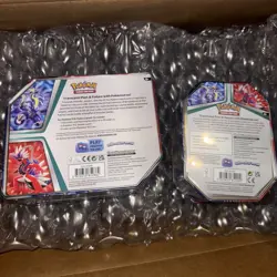 Pokemon TCG Miraidon & Koraidon Costco 2-Pack Tins - 9 Booster Packs- NEW SEALED - Image 2