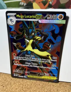 Pokemon TCG Mega Lucario EX 160/132 Ultra Rare Holo NM Mega Evolutions Full Art - Image 1