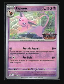 Espeon 086/197 Pokemon TCG Best Buy Exclusive Stamped Promo Holo NM - Image 1