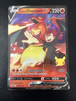 Pokemon TCG Lance's Charizard V SWSH133 Celebrations NM - Image 1