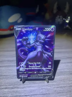 Mewtwo v SWSH229 Black Star Promo Full Art Holo English Pokemon Go Near Mint - Image 1