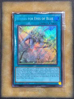 Yugioh Wishes for Eyes of Blue SDWD-EN042 Secret Rare 1st Ed SEALED LP - Image 1