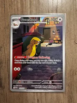 Gumshoos Illustration Rare 153/132 Mega Evolution Pokemon TCG Near Mint Card NM - Image 1