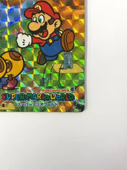 LP Nintendo SUPER MARIO WORLD Card No.24 Mario vs Wiggler Prism Holo JAPAN - Image 5