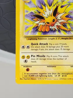 Jolteon Pokemon Card Jungle Set 20/64 Non-holo Rare Good Condition - Image 4