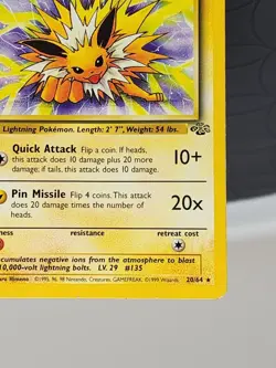Jolteon Pokemon Card Jungle Set 20/64 Non-holo Rare Good Condition - Image 5