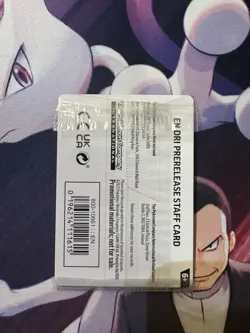 Pokemon Sealed Destined Rivals STAFF Prerelease Promos All 4x Cards - Image 5