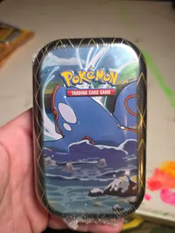 Pokemon Shining Fates Mini Tin Kyogre Art Set Trading Card Game 2021 - Image 1