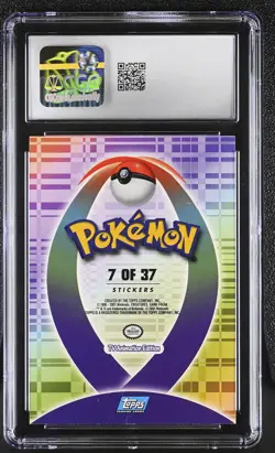 CGC 9 Umbreon 2001 Johto League Champions Topps 7 of 37 Sticker Pokemon Card - Image 2