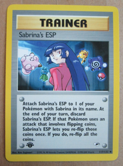 Sabrina's ESP - 117/132 - Uncommon WOTC TCG-Gym Heroes Pokemon Card - Image 1