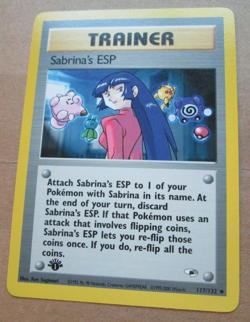 Sabrina's ESP - 117/132 - Uncommon WOTC TCG-Gym Heroes Pokemon Card - Image 5