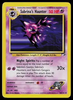 Pokemon Card - Sabrina's Haunter Gym Heroes 58/132 Uncommon - Image 1
