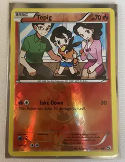 Tepig 25/113 Reverse Holo Legendary Treasures Pokemon Card - Image 1