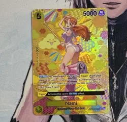 One Piece OP09 Nami SP Alt Art Holo Card - Image 1