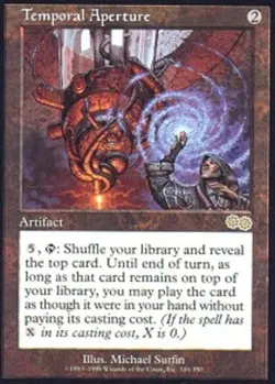 MTG Temporal Aperture, Urza's Saga, Heavily Played, English - Image 1