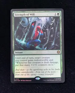 2025 Magic The Gathering MTG Marvel EN Strength Of Will #R 0118 Spider-Man KM035 - Image 1