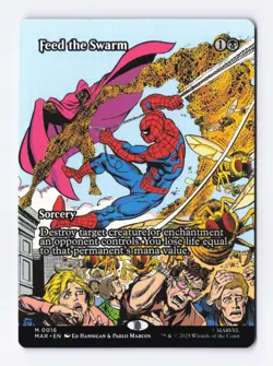 Feed the Swarm (Borderless) 0016 (M) MTG Marvel's Spider-Man Eternal-Legal (MAR) - Image 1