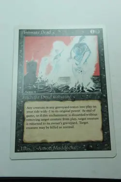 MTG Animate Dead x1- -Revised Edition-Lightly Played - Image 1