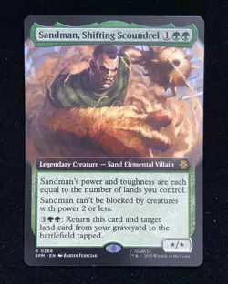 Magic The Gathering Marvel Borderless R 0266 Sandman Shifting Scoundrel KM035 - Image 1