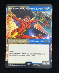 2025 Magic The Gathering MTG Marvel EN R 0230 Spider-Woman Stunning Savior KM035 - Image 1