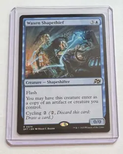 Waxen Shapethief #74 Aetherdrift Rare Creature MTG NM/M - Image 1