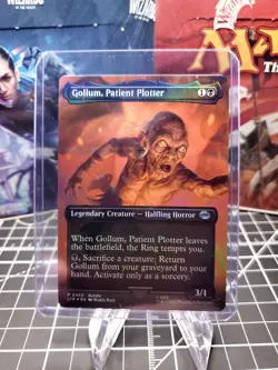FOIL MTG Gollum, Patient Plotter *BORDERLESS FOIL* The Lord of the Rings 450 NM - Image 1
