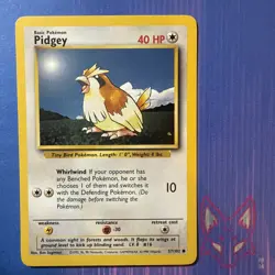 Base Set - LP - Pidgey 57/102 Pokemon Vintage WOTC English (US Seller) - Image 1