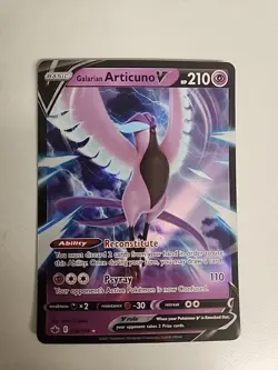 Pokemon TCG Galarian Articuno V Chilling Reign 058/198 Holo Ultra Rare - Image 1