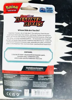 New Sealed Pokemon TCG Destined Rivals Coin Booster Blister 2 Packs Eevee Promo - Image 2