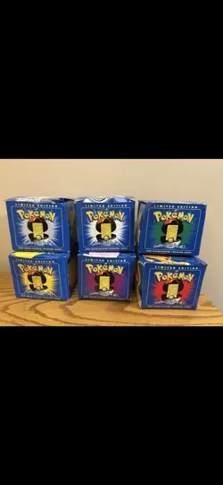1999 Burger King Pokemon Gold Plated Cards Set Of 6 W/pokeballs/certificates/box - Image 1