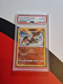 2023 Radiant Charizard #020 PSA 10 Pokemon TCG Sword & Shield Crown Zenith! - Image 1
