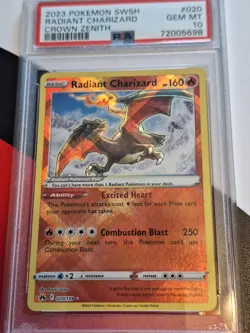 2023 Radiant Charizard #020 PSA 10 Pokemon TCG Sword & Shield Crown Zenith! - Image 2