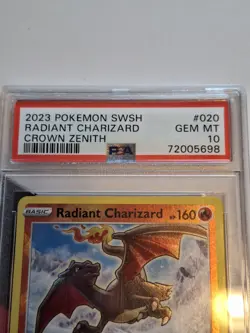 2023 Radiant Charizard #020 PSA 10 Pokemon TCG Sword & Shield Crown Zenith! - Image 3