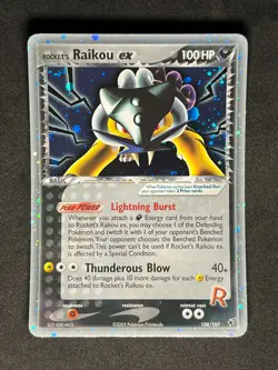 Rocket's Raikou ex 108/107 Pokemon Ex Deoxys -Holo -Secret Rare-NP/NM+ - Image 1