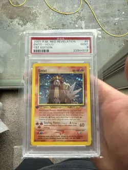 Neo Revelation Entei Holo Rare 1st Edition Pokemon 2001 PSA 9 - Image 1