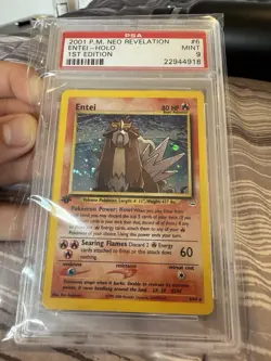 Neo Revelation Entei Holo Rare 1st Edition Pokemon 2001 PSA 9 - Image 2