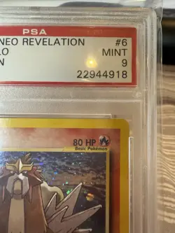 Neo Revelation Entei Holo Rare 1st Edition Pokemon 2001 PSA 9 - Image 3