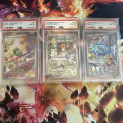 PSA 10 Bulbasaur, Charmander & Squirtle AR PROMO Pokemon SVG JPN Sequential Set - Image 1