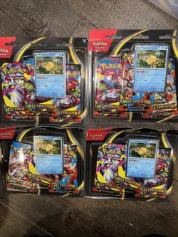 Pokemon TCG Mega Evolution 3 Pack Blisters Lot Of 4 Sealed Psyduck - Image 1