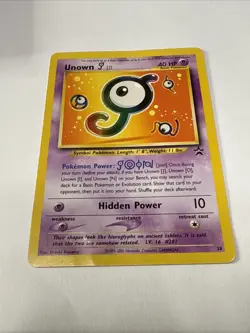 2001 Pokemon Promos - Wizards Black Star Unown J #38 MP-HP - Image 1