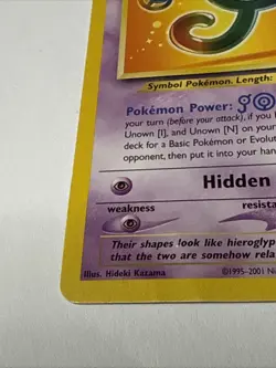 2001 Pokemon Promos - Wizards Black Star Unown J #38 MP-HP - Image 3