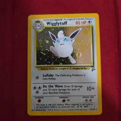 Pokemon TCG Wigglytuff 19/130 Base Set 2 Holo Rare Vintage WOTC - Image 1