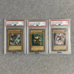 Yu-Gi-Oh! Alpha Beta Gamma the Magnet Warrior DOR-001/2/3 PSA 7 / 6 - Image 1