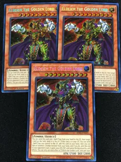 Yugioh Eldlich The Golden Lord RA01-EN019 1ST SECRET x3 (NM) - Image 1