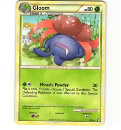 Pokemon Gloom 27/90 Undaunted HGSS Non-Holo LP Card - Image 1